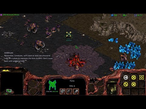 StarCraft: Remastered 4K 60FPS Brood War Campaign Zerg 3 - The Kel-Morian Combine