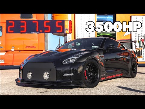 3500HP GTR Goes 237MPH *NEW World Record*  And Embarrasses UGR Twin Turbo Huracan!