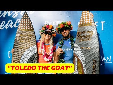 Toledo and Picklum on podium, Ethan Ewing left aside, best shapers worldwide... (Sunset Beach)