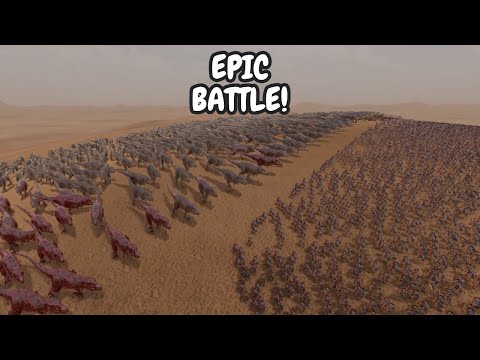 20,000 Roman Archer + 20,000 Roman Soldiers VS 1000 T-REX - Ultimate Epic Battle Simulator 2