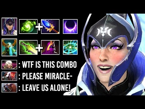WTF CAN'T RUN Miracle- Luna Scepter 2x Ulti + Global Teleport NP Cancer Combo Gameplay WTF Dota 2 Video