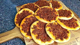 لحم بعجين بخلطة مميزة وعجينة طرية تصلح لكل المعجنات-How To Make Flatbread With Beef