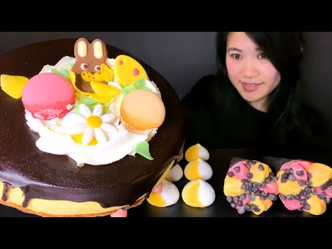 [ASMR] MANGO BAVAROIS CHOCOLATE DRIP CAKE CORNETTO DRAGON LEMON MERINGUE DROPS