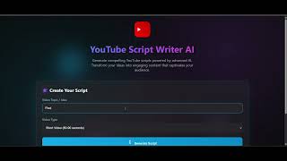 Streamlit vs React AI Application (Youtube Script Writer)