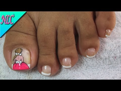 DECORACIÓN DE UÑAS PARA PIES MUÑECA QUINCEAÑERA♥ – DOLL NAIL ART – FRENCH NAIL ART – NLC