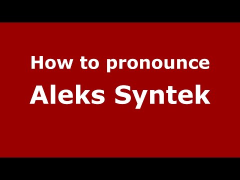 How to pronounce Aleks Syntek (Mexico/Mexican Spanish) - PronounceNames.com