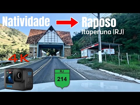 De Natividade (RJ), até Raposo (Itaperuna), em tempo real. 