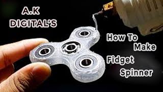 How To Make A Fidget Spinner Using Hot Glue Gun // Urdu & hindi // A.K DIGITAL's //
