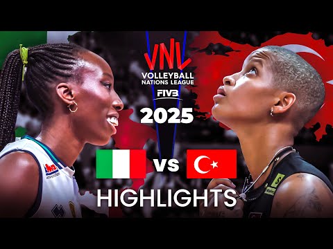 ITALY 🇮🇹 vs TURKIYE 🇹🇷 | HIGHLIGHTS | Women's VNL 2025