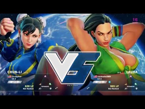 Street Fighter V / 5 Beta 4: Co-Opted (Chun Li) vs cuckneto280i (Laura) 1080p 60fps