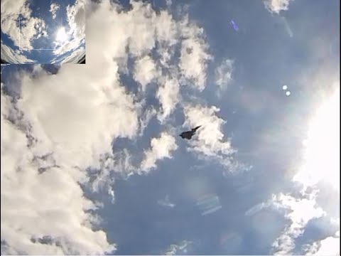 Eurofighters X 2 fly over fisheye 060722 1608PM France UAPT