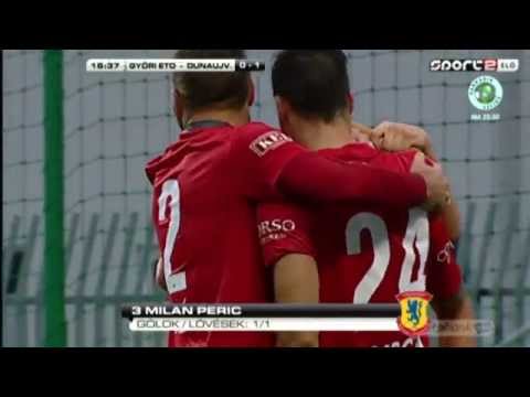 Milan Peric gólja a Győri ETO FC - Dunaújváros mérkőzésen