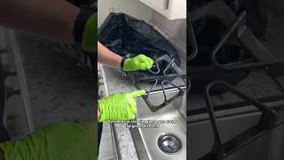 Gas Stovetop Grates Cleaning Tip #cleaning