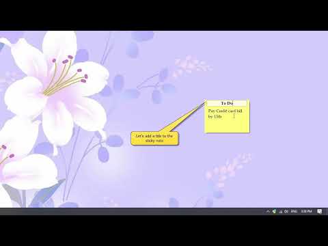 Creating desktop sticky notes