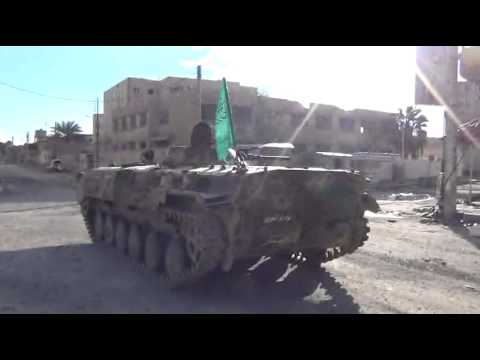 استهداف مقرات النظام في دير الزور بواسطة قذيفة دبابة من قبل لواء ذو النورين