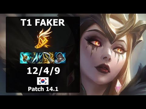 T1 Faker Leblanc MID vs Lissandra| Patch 14.1 KR Challenger