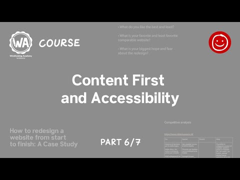 6. Content first and accessibility: How to redesign a website