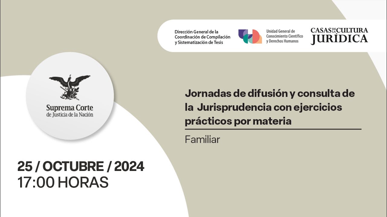 🌕 Jornadas de Difusión y Consulta de la Jurisprudencia con ejercicio prácticos por materia