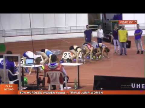 ELAN indoor meeting - 60m hurdles women 2/2, stream video