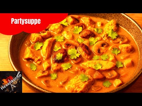 Indische Ofensuppe - Putencurry als leckere Partysuppe - auch toll als meal prep Rezept