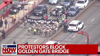 Golden Gate Bridge blocked by protesters | LiveNOW from FOX