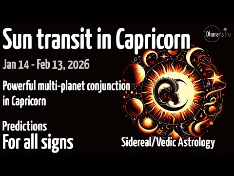 Sun Transit in Capricorn 2026 | Jan 14 - Feb 13 | Vedic astrology predictions #astrology
