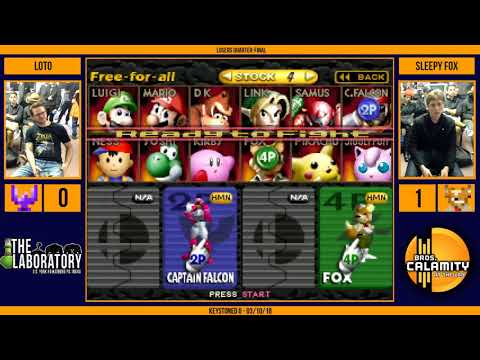 Keystoned II | Loto (Falcon) vs Sleepy Fox (Fox) - Losers Quarter-Final - Super Smash Bros.