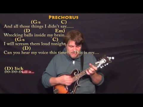 Fight Song (RACHEL PLATTEN) Mandolin Cover Lesson with Chords/Lyrics