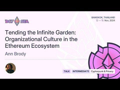 Tending the Infinite Garden: Organizational Culture in the Ethereum Ecosystem preview