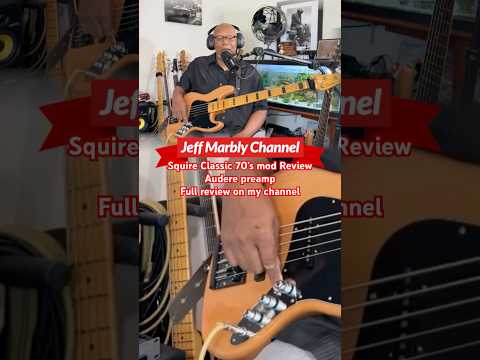 Squire 5 string mod review/Audere preamp/See full review of mod on my channel/Jeffrey Marbly Channel