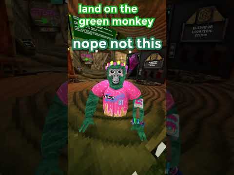 Land On The Green Monkey!  #gtag #vr #gorillatag #gorillatagvr  #gorillatagquest #vecna #shorts