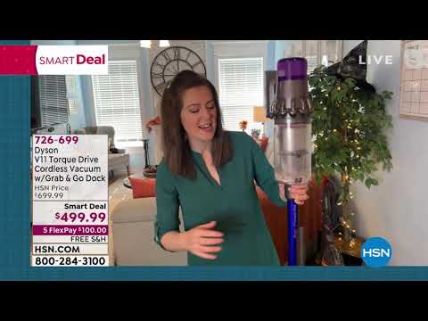 Dyson V11 Torque Drive Cordless Vacuum w/Grab   Go Dock