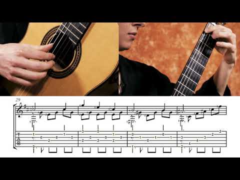 Fernando Sor - Study 22 op.35 in B minor (Slow playthrough with Sheet Music & Tabs)