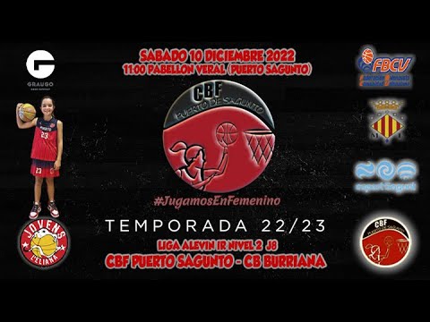 Videohighlights Jovens La Eliana - Alevín Graugo CBF Puerto Sagunto (LIGA IR NIVEL 1 J8 22-23)