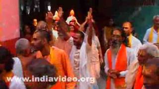 Krishna devotees at Hrishikesh in Uttarakhand