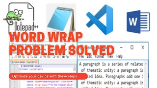 How to Use Word-Wrap in Notepad,Notepad++..