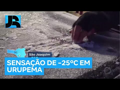 Santa Catarina registra neve pela primeira vez no inverno na madrugada desta terça (1º)