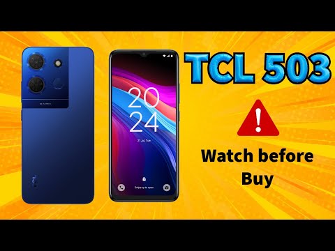 TCL 503 4G LTE (64GB + 3GB) (Compatible with Tmobile Mint Tello Boost Mobile and Worldwide) Dual SIM 6.6" 8MP Camera (Midnight Blue) video review thumbnail