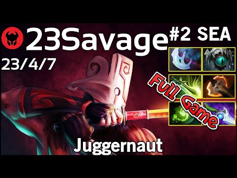 23Savage plays Juggernaut!!! Dota 2 Full Game 7.21