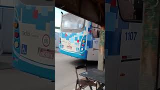 Ônibus da Radial Transporte Coletivo 1107 e Van do Coopersuzan 03 17 05 Natalina