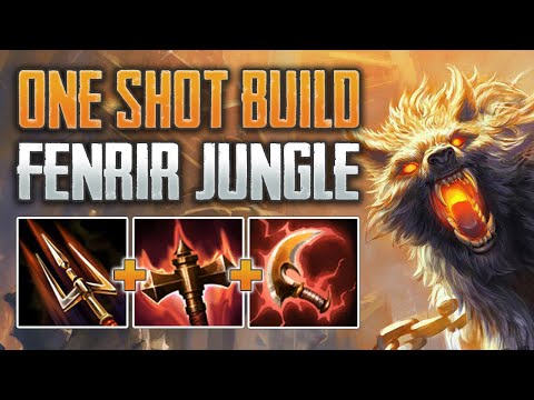 ONE SHOT BUILD! Fenrir Jungle Gameplay (SMITE Conquest)