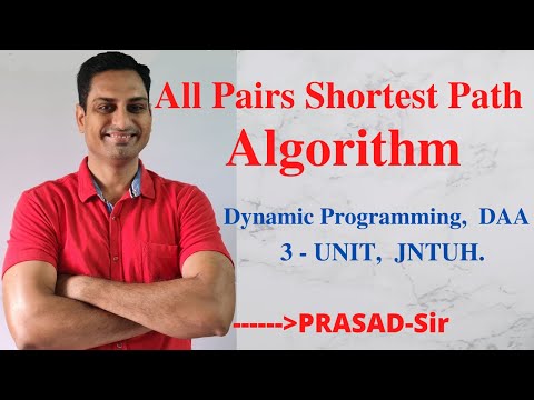 All Pairs Shortest Path Algorithm/#AllPairsShortestPathAlgorithm/#DynamicProgramming/#DAA/#PrasadSir