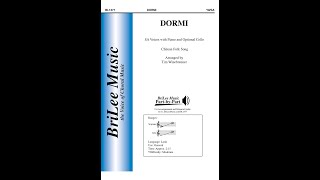 Dormi Chilean Folk Song, arr. by Tim Winebrenner