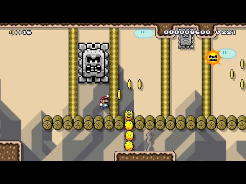 Super Mario Maker 2 - 3-4 Temple of the Sun by LaunchStar - No Commentary