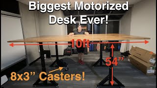 Giant Up Desk on Wheels (Heavy Duty Legs)