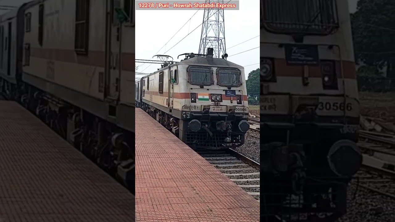 12278 Puri - Howrah Shatabdi Express 💥💥 #viral #shorts #youtubeshorts #dantan #indiantrain
