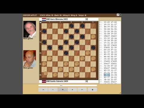 GMI Guntis Valneris-GMI Harm Wiersma 0-2. Draughts.