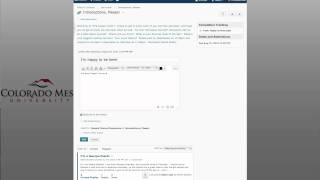 Students: Participating in Discussions in D2L