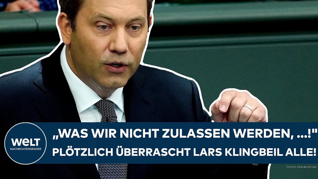 DEUTSCHLAND: "Was wir nicht zulassen werden, ...!" Plötzlich überrascht Lars Klingbeil alle!