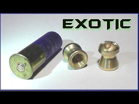 BRASS PELLET-   Testing Ballistic Machinist's prototype shotgun slug